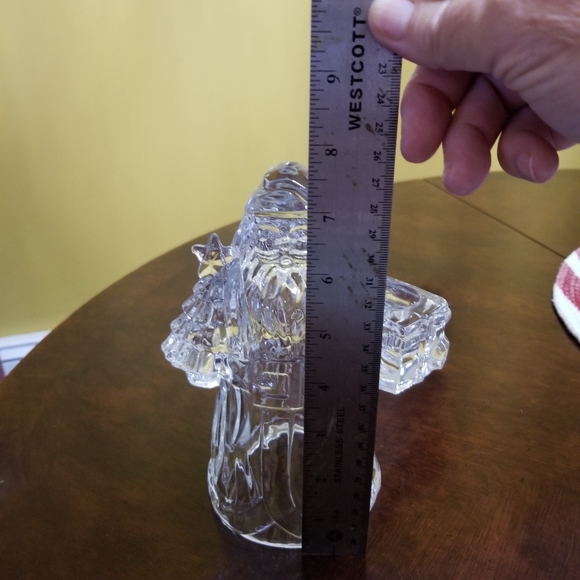 BEAUTIFUL VINTAGE IMPERIAL CRYSTAL VINTAGE SANTA CLAUS CANDLEHOLDER - Picture 2 of 6